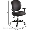 image:imageSafco Products 3391BL Alday 247 Task Chair Optional arms Sold Separately Black