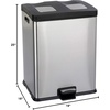image:imageSafco Products 9634SS RightSize Waste Recycling Station Two 7 12Gallon Compartments Stainless Steel