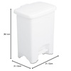 image:imageSafco Products 9710WH Plastic StepOn Waste Receptacle 4Gallon WhiteWhite
