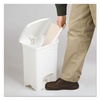 image:imageSafco Products 9710WH Plastic StepOn Waste Receptacle 4Gallon WhiteWhite