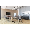 image:imageSafco Products Impromptu Full Collaboration Whiteboard Screen 8511BL Black 42W x 72H DoubleSided Magnetic Dry Erase Board CommercialGrade Steel Frame Swivel Wheels Accessory ShelfBlack
