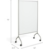 image:imageSafco Products Impromptu Full Collaboration Whiteboard Screen 8511BL Black 42W x 72H DoubleSided Magnetic Dry Erase Board CommercialGrade Steel Frame Swivel Wheels Accessory ShelfGrey