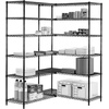 image:imageSafco Products Industrial Wire Shelving Starter Unit 48 W x 18 D x 72 H AddOn Unit and Extra Shelf Pack Sold Separately Metallic GrayBlack