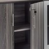 image:imageSafco Products Medina Modern Office Storage Wall Cabinet with Wood and Glass Doors 72W x 20D x 29 12H Gray SteelGray Steel