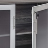 image:imageSafco Products Medina Modern Office Storage Wall Cabinet with Wood and Glass Doors 72W x 20D x 29 12H Gray SteelGray Steel