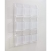 image:imageSafco Reveal Literature Rack 9 Compartments Magazine Holder WallMounted Brochure Organizer Acrylic Clear