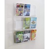 image:imageSafco Reveal Literature Rack 9 Compartments Magazine Holder WallMounted Brochure Organizer Acrylic Clear