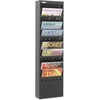 image:imageSafco Steel Magazine Rack 23 Pocket Wall Mounted Display for Home amp Office Durable Powder Coat FinishBlack