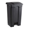 image:imageSafco Step On Plastic Trash Can with Foot Pedal 23 Gallon Garbage Can for Kitchen Indoor or Outdoor Use Hands Free BlackBlack