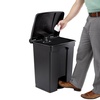 image:imageSafco Step On Plastic Trash Can with Foot Pedal 23 Gallon Garbage Can for Kitchen Indoor or Outdoor Use Hands Free BlackBlack