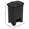 image:imageSafco Step On Plastic Trash Can with Foot Pedal 23 Gallon Garbage Can for Kitchen Indoor or Outdoor Use Hands Free BlackBlack