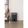 image:imageSafco Step On Plastic Trash Can with Foot Pedal 23 Gallon Garbage Can for Kitchen Indoor or Outdoor Use Hands Free BlackBlack
