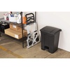 image:imageSafco Step On Plastic Trash Can with Foot Pedal 23 Gallon Garbage Can for Kitchen Indoor or Outdoor Use Hands Free BlackBlack