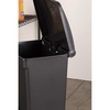 image:imageSafco Step On Plastic Trash Can with Foot Pedal 23 Gallon Garbage Can for Kitchen Indoor or Outdoor Use Hands Free BlackBlack