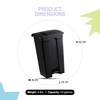 image:imageSafco Step On Plastic Trash Can with Foot Pedal 23 Gallon Garbage Can for Kitchen Indoor or Outdoor Use Hands Free BlackBlack