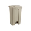 image:imageSafco Step On Plastic Trash Can with Foot Pedal 23 Gallon Garbage Can for Kitchen Indoor or Outdoor Use Hands Free BlackTan