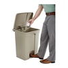 image:imageSafco Step On Plastic Trash Can with Foot Pedal 23 Gallon Garbage Can for Kitchen Indoor or Outdoor Use Hands Free BlackTan