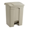 image:imageSafco Step On Plastic Trash Can with Foot Pedal 23 Gallon Garbage Can for Kitchen Indoor or Outdoor Use Hands Free BlackTan