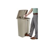 image:imageSafco Step On Plastic Trash Can with Foot Pedal 23 Gallon Garbage Can for Kitchen Indoor or Outdoor Use Hands Free BlackTan