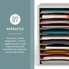 image:imageSafco Vertical Literature Organizer 11 Compartments Office and Classroom Mailbox with Adjustable Shelves Wood Paper and Mail Sorter Modern GrayGray