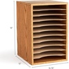 image:imageSafco Vertical Literature Organizer 11 Compartments Office and Classroom Mailbox with Adjustable Shelves Wood Paper and Mail Sorter Modern GrayMedium Oak