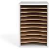 image:imageSafco Vertical Literature Organizer 11 Compartments Office and Classroom Mailbox with Adjustable Shelves Wood Paper and Mail Sorter Modern GrayWhite