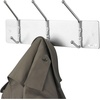 image:imageSafco Wall Mount Coat Rack 6Hooks for Hanging Coats Purses Bags Umbrellas for Hallways and Entryways Black and Satin Aluminum3 Hook