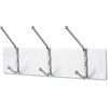 image:imageSafco Wall Mount Coat Rack 6Hooks for Hanging Coats Purses Bags Umbrellas for Hallways and Entryways Black and Satin Aluminum3 Hook
