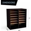 image:imageSafco Wooden Paper and Mail Organizer for Home Office and Classroom Adjustable Shelves and Stackable