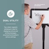 image:imageSafco Write Way Dry Erase Board Rectangle Sign Rectangular DualSided and Magnetic for Indoor and Outdoor Use 65in Height BlackArrow