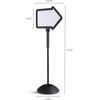 image:imageSafco Write Way Dry Erase Board Rectangle Sign Rectangular DualSided and Magnetic for Indoor and Outdoor Use 65in Height BlackArrow