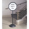 image:imageSafco Write Way Dry Erase Board Rectangle Sign Rectangular DualSided and Magnetic for Indoor and Outdoor Use 65in Height BlackOctagon