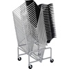 image:imageSafco 2 Tier Folding Chair Cart Heavy Duty Powder Coated Storage Cart Holds 84 Chairs CommercialGrade Steel BlackSled Base Stack Chair Cart
