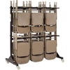 image:imageSafco 2 Tier Folding Chair Cart Heavy Duty Powder Coated Storage Cart Holds 84 Chairs CommercialGrade Steel BlackTwo Tier Cart