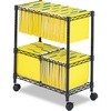 image:imageSafco 2Tier Rolling File Cart Fits Letter and LegalSize Hanging Folders Steel FileFolder Cart