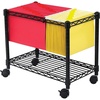 image:imageSafco 5201GR Wire Mobile Letter or Legal File Cart  Gray Collapsible Space Saving for Compact Storage 4 Locking WheelsBlack