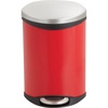 image:imageSafco Ellipse Step On Plastic Trash Can with Foot Pedal 3 Gallon Garbage Can for Kitchen Bedroom Office Hands Free RedRed