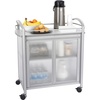 image:imageSafco Impromptu Refreshment Cart 8966GR Gray 200 lbs Capacity Double Doors Swivel Wheels 365 x 34 x 213