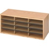 image:imageSafco Literature Organizer 24 Compartments Office and Classroom Mailbox with Adjustable Shelves Wood Paper and Mail Sorter Medium Oak12 Compartment