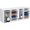 image:imageSafco Literature Organizer 24 Compartments Office and Classroom Mailbox with Adjustable Shelves Wood Paper and Mail Sorter White