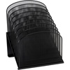 image:imageSafco Onyx Desk Organizer 8 Tiered Vertical Compartments Office and Classroom Mailbox  Paper and Mail Sorter Steel Mesh BlackBlack