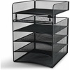 image:imageSafco Onyx Hanging Under Desk Organizer 5 Trays Office and Classroom Mailbox  Paper and Mail Sorter Steel Mesh BlackBlack