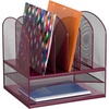 image:imageSafco Onyx Mesh 2 Tray 6 Sorter Desktop Organizer 3255BU Blue Powder Coat Finish Durable Steel Mesh Construction SpaceSaving FunctionalityWine