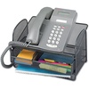 image:imageSafco Onyx Phone and Utility Tray with Drawer Desktop Organizer Durable Steel Construction SilverBlack