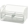 image:imageSafco Onyx Phone and Utility Tray with Drawer Desktop Organizer Durable Steel Construction SilverSilver