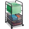 image:imageSafco Onyx Rolling Cart with 2 File Drawers Fits LetterSize Hanging Folders Durable Steel Mesh Construction Black2 Storage Drawers
