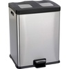 image:imageSafco Products 9634SS RightSize Waste Recycling Station Two 7 12Gallon Compartments Stainless Steel