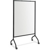 image:imageSafco Products Impromptu Full Collaboration Whiteboard Screen 8511BL Black 42W x 72H DoubleSided Magnetic Dry Erase Board CommercialGrade Steel Frame Swivel Wheels Accessory ShelfBlack