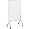 image:imageSafco Products Impromptu Full Collaboration Whiteboard Screen 8511BL Black 42W x 72H DoubleSided Magnetic Dry Erase Board CommercialGrade Steel Frame Swivel Wheels Accessory ShelfGrey