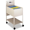 image:imageSafco Products Mobile Locking Legal File Cart 5353PT Tan Legal Size Locking Top Swivel WheelsPutty